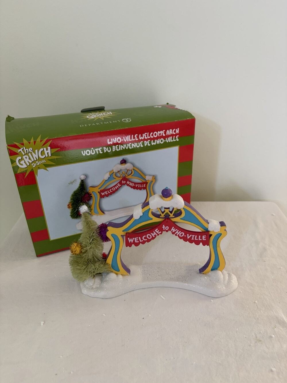 Dept 56 The Grinch 2014 Welcome To Who-Ville Arch #4043418 Dr Suess Boxed